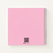 可愛最高のい「お母さん」ハート3枚フォト、ピンク&ホワイト ノートブック (裏面)