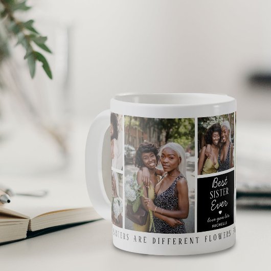 可愛最高のい「妹」今まで7枚の写真コラージュ コーヒーマグカップ