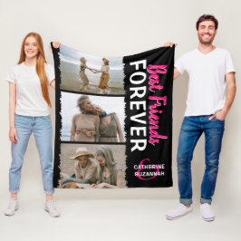 可愛最高のい「Friends Forever」 3 Photo フリースブランケット