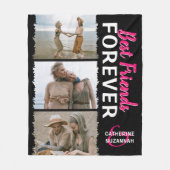 可愛最高のい「Friends Forever」 3 Photo フリースブランケット (正面)