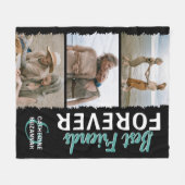 可愛最高のい「Friends Forever」 3 Photo フリースブランケット (正面(横))