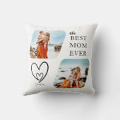 可愛最高のいMOM EVERハート母の日写真 クッション (裏面)