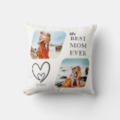 可愛最高のいMOM EVERハート母の日写真 クッション (正面)