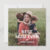 可愛最高のいMUM EVERハート母の日の写真 シーズンカード (正面)