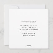 可愛最高のいMUM EVERハート母の日の写真 シーズンカード (裏面)