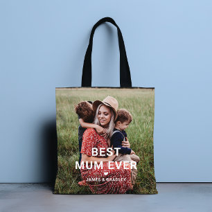 可愛最高のいMUM EVERハート母の日の写真 トートバッグ
