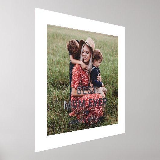 可愛最高のいMUM EVERハート母の日の写真 箔ポスター (レイダウン)