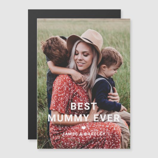 可愛最高のいMUMMY EVERハート母の日の写真 (正面/裏面)