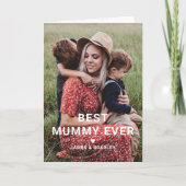 可愛最高のいMUMMY EVERハート母の日の写真 シーズンカード (正面)