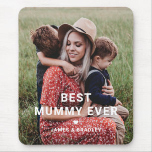 可愛最高のいMUMMY EVERハート母の日の写真 マウスパッド