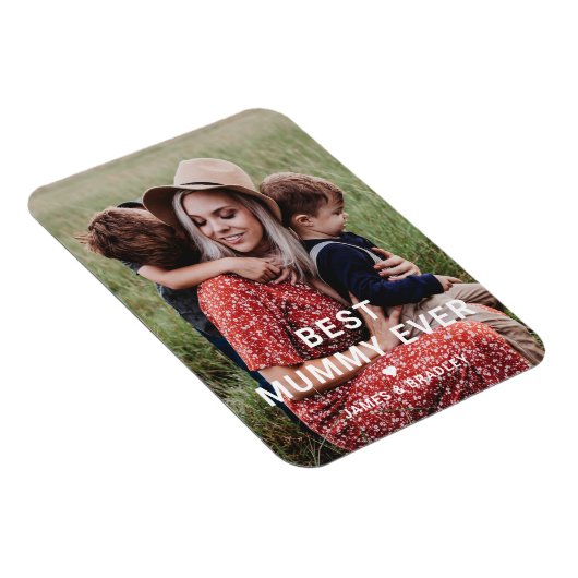 可愛最高のいMUMMY EVERハート母の日の写真 マグネット (右側)
