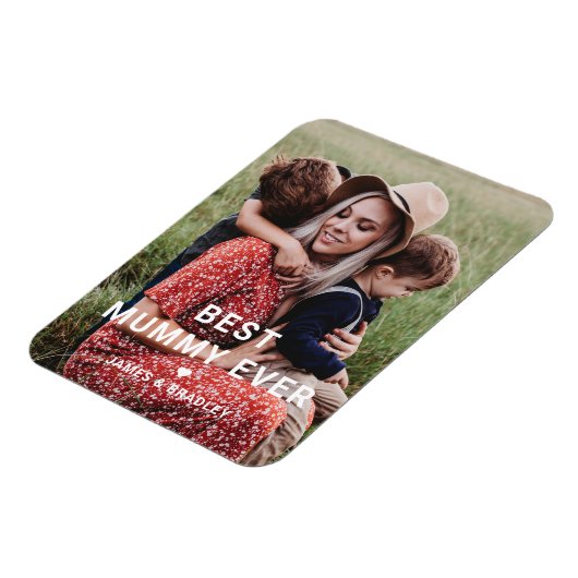 可愛最高のいMUMMY EVERハート母の日の写真 マグネット (左側)