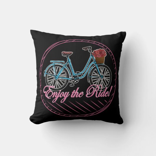 可愛楽しむい自転車 クッション (正面)