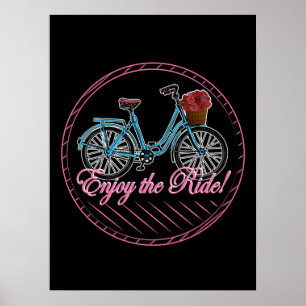 可愛楽しむい自転車 ポスター