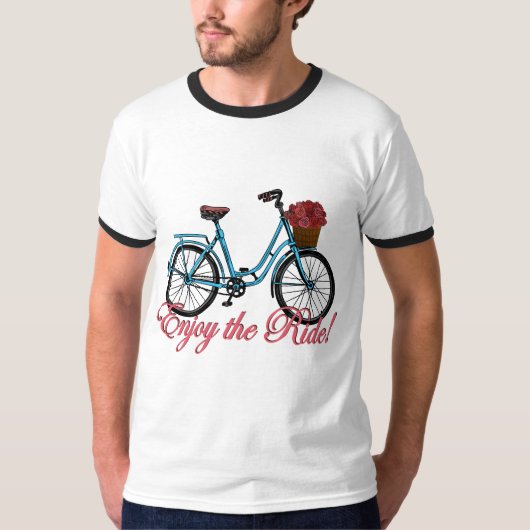 可愛楽しむい自転車 Tシャツ (正面)