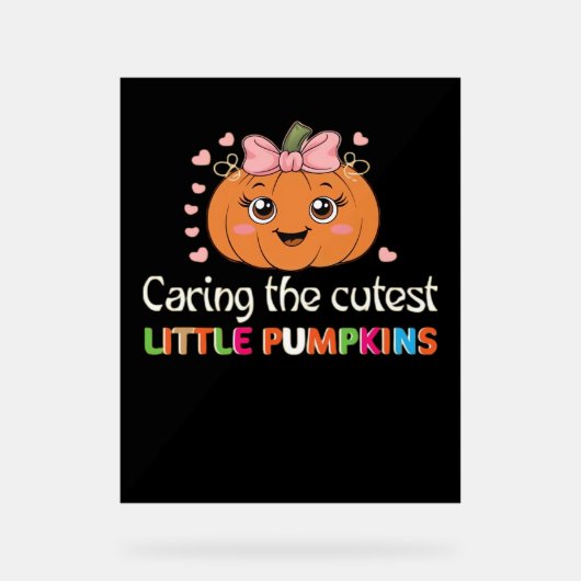 可愛気にい可愛いカボチャナースH アクリルサイン (正面)