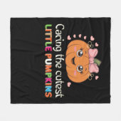 可愛気にい可愛いカボチャナースH フリースブランケット (正面(横))