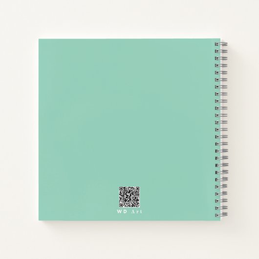 可愛気のあるそぶりをしたい紫ハート、ピンクと赤のティール（緑がかった色） ノートブック (裏面)