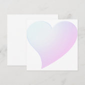 可愛淡い色のいピンクのグラデーション大きなハートカーモダンド (正面/裏面)