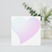 可愛淡い色のいピンクのグラデーション大きなハートカーモダンド (スタンド正面)