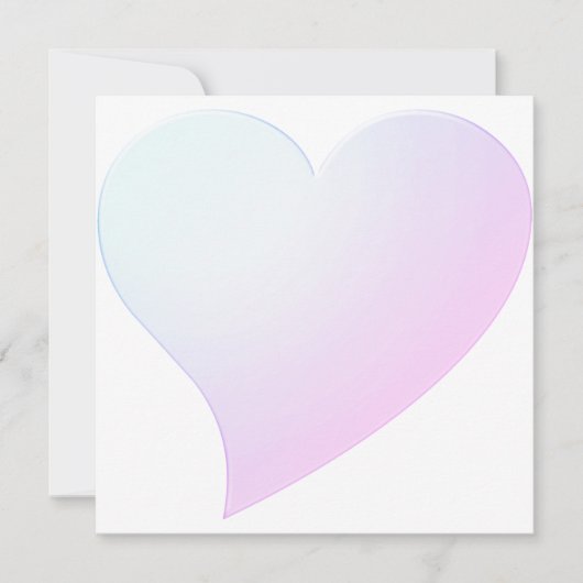 可愛淡い色のいピンクのグラデーション大きなハートカーモダンド (正面)