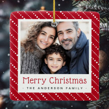 可愛点々のあるいストライプクリスマスの赤い写真