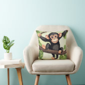 可愛熱狂するいおもしろいチンパンジー クッション (椅子)