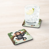 可愛熱狂するいおもしろいチンパンジー コースター (右側)