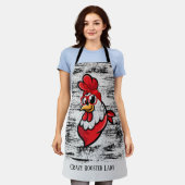 可愛熱狂するいオンドリ女追加文字 エプロン (着用した状態)