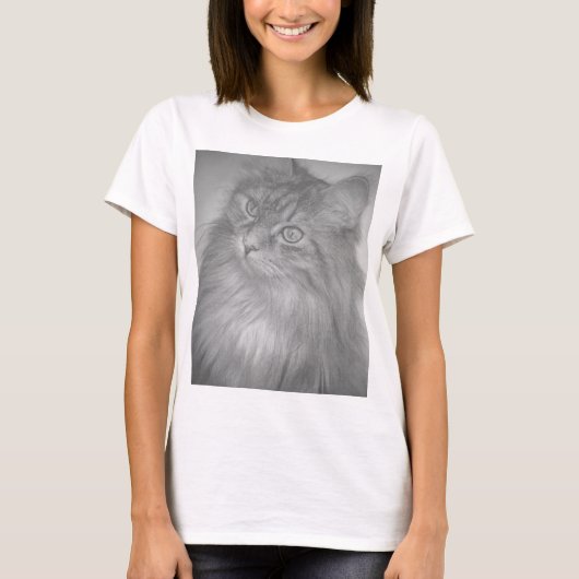 可愛熱狂するい子猫 Tシャツ (正面)