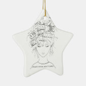 可愛熱狂するい髪 セラミックオーナメント (右)