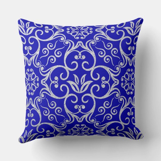 可愛王室のい青い文様の枕 クッション (裏面)