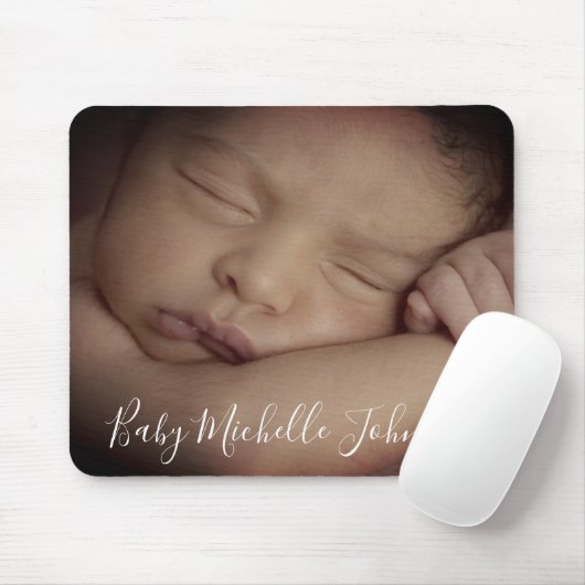 可愛生まれたばかりのいベビーカスタム写真 マウスパッド (マウス)