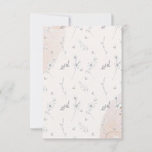 可愛男女兼用いクマの水彩赤ちゃんシャワーTh サンキューカード (裏面)