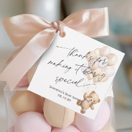 可愛男女兼用いテディベアを待つことができる フェイバータグ