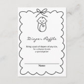 可愛男女兼用いベビー&バウモダンベビーシャワー エンクロージャーカード (正面)