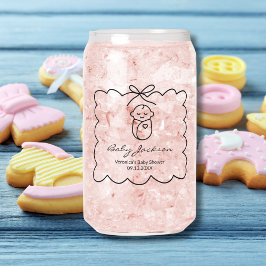 可愛男女兼用いベビー&バウモダンベビーシャワー ガラス缶