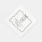 可愛男女兼用いベビー&バウモダンベビーシャワー スタンダードランチョンナプキン (角)