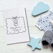 可愛男女兼用いベビー&バウモダンベビーシャワー ミディアムペーパーバッグ