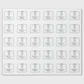 可愛男女兼用いベビー&バウモダンベビーシャワー ラッピングペーパー (フラット)