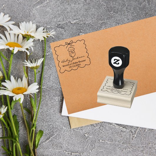 可愛男女兼用いベビー&バウモダンベビーシャワー ラバースタンプ