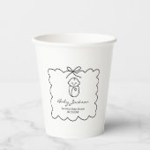 可愛男女兼用いベビー&バウモダンベビーシャワー 紙コップ (正面)