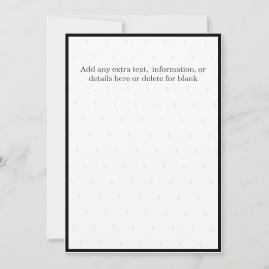 可愛男女兼用い赤ちゃんシャワーアーク 招待状 (裏面)