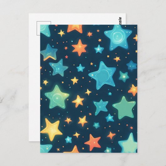 可愛白熱［赤熱］光を放つい星 ポストカード (正面/裏面)