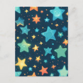 可愛白熱［赤熱］光を放つい星 ポストカード (正面)