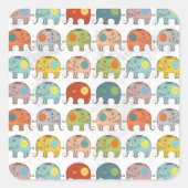 可愛素晴らしいトレンディーサーカスインディアン スクエアシール (正面)