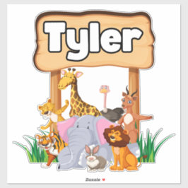 可愛素晴らしい動物園キッズ シール