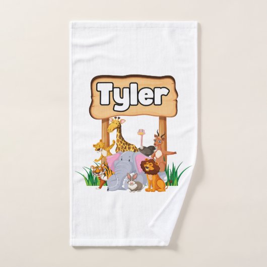 可愛素晴らしい動物園キッズ ハンドタオル (ハンドタオル)