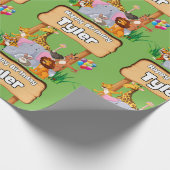 可愛素晴らしい動物園キッズ ラッピングペーパー (角)