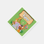 可愛素晴らしい動物園キッドパーティー スタンダードカクテルナプキン (角)